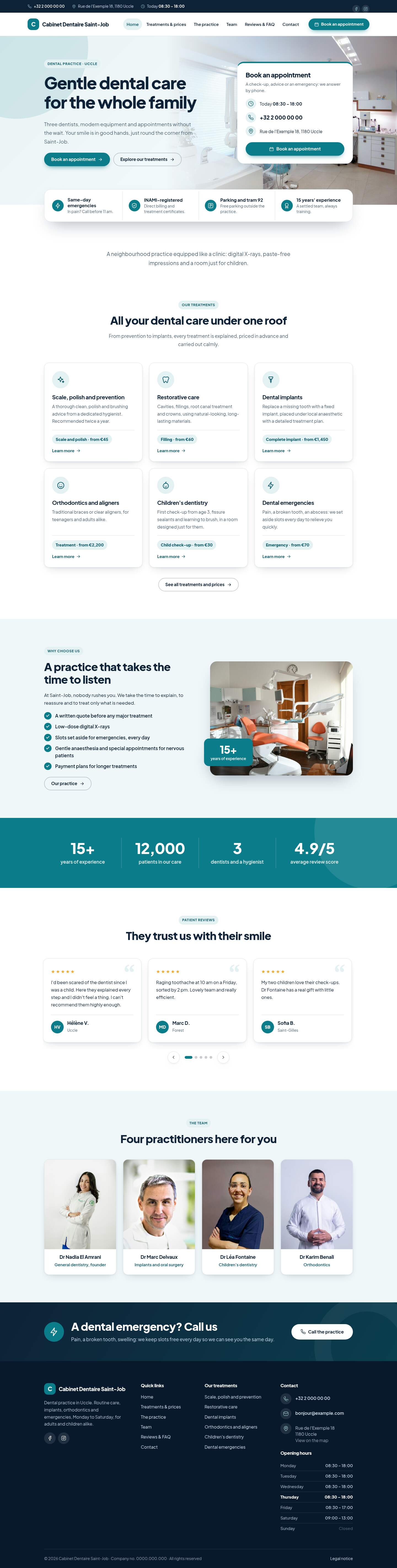 The “Home” page of the Anchor design on a computer
