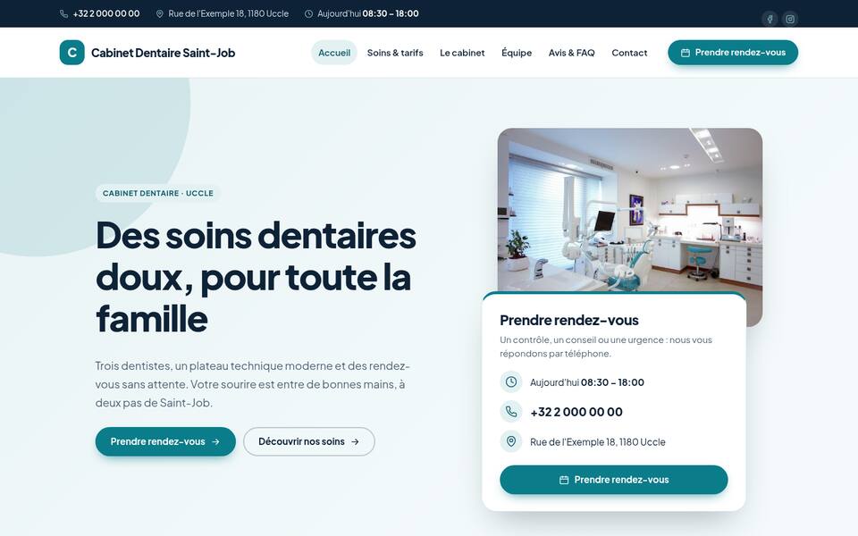 Haut de page : texte et photo côte à côte