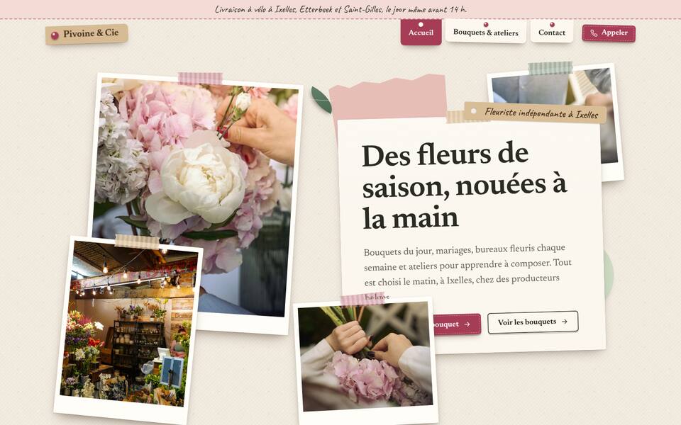 Haut de page : texte et photo côte à côte