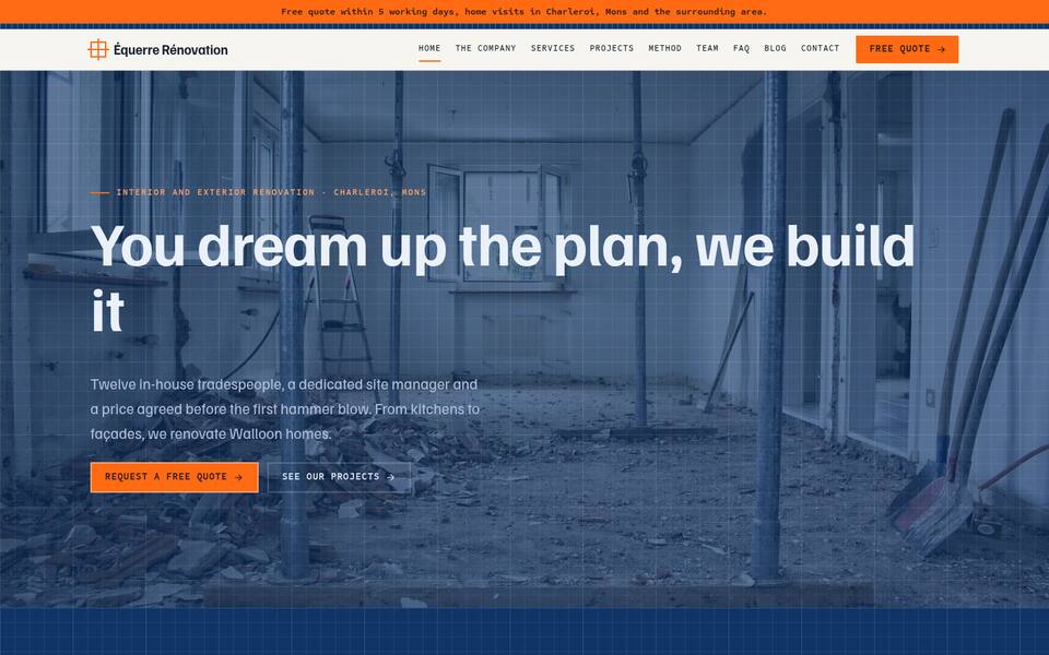 Home page top: large full-width photo
