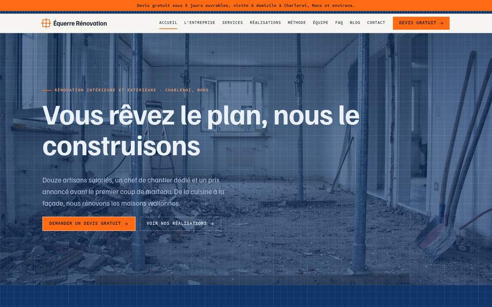 Haut de page : grande photo sur toute la largeur