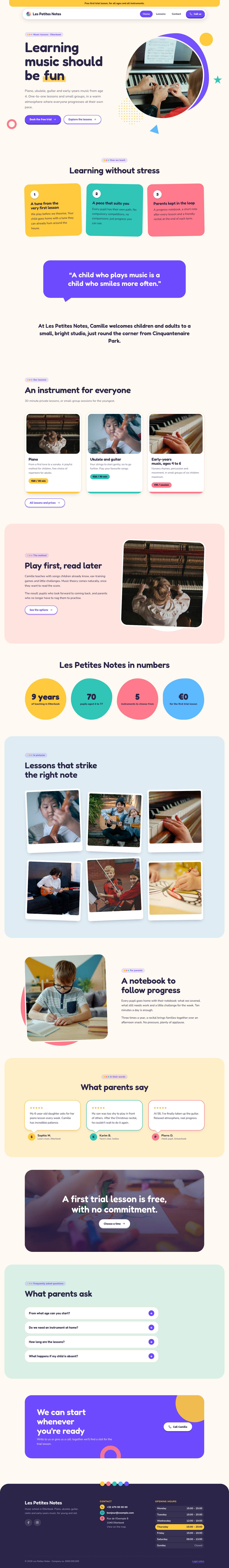 The “Home” page of the Chalk design on a computer