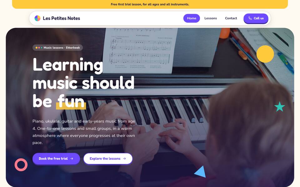 Home page top: large full-width photo