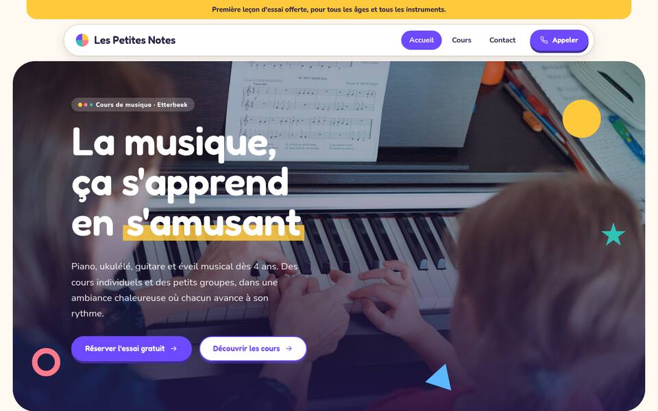 Haut de page : grande photo sur toute la largeur