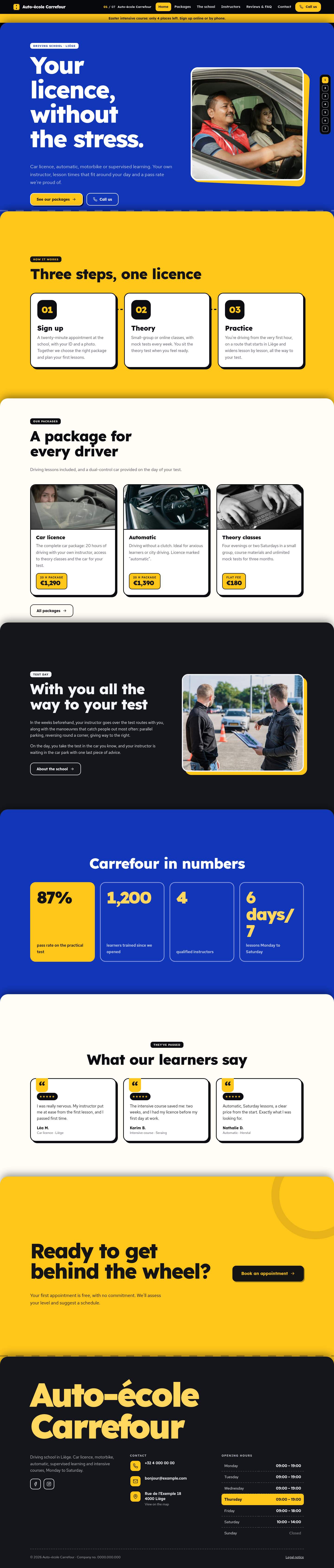 The “Home” page of the Deck design on a computer