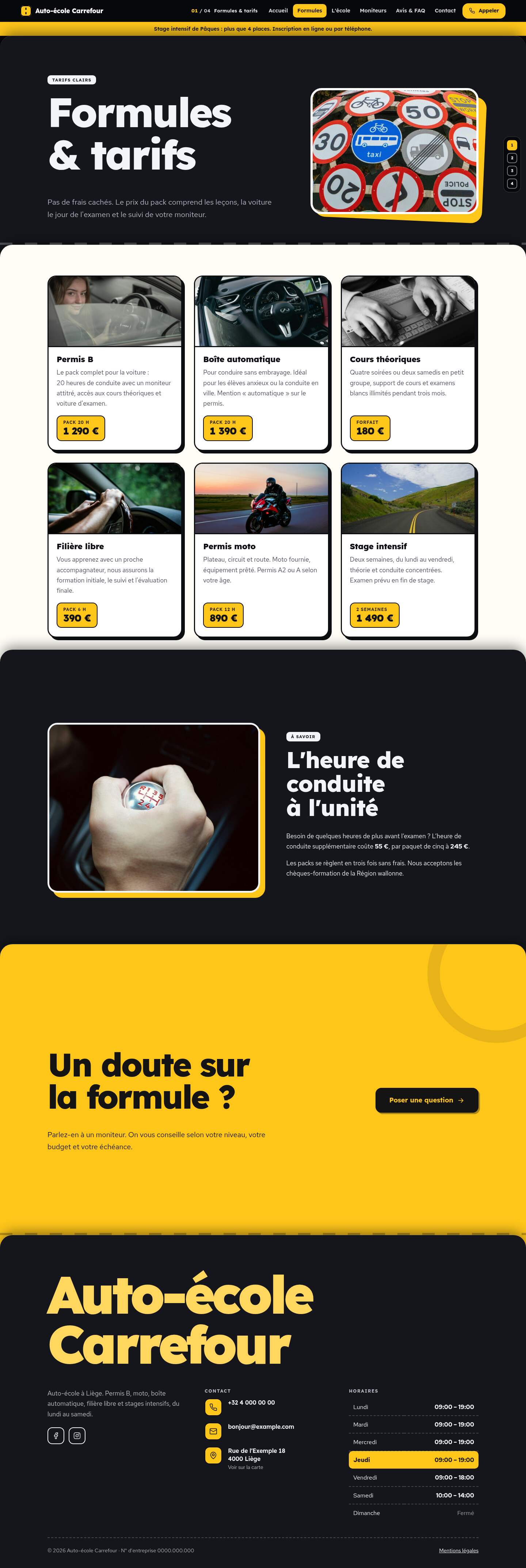 La page « Formules » du modèle Deck sur un ordinateur