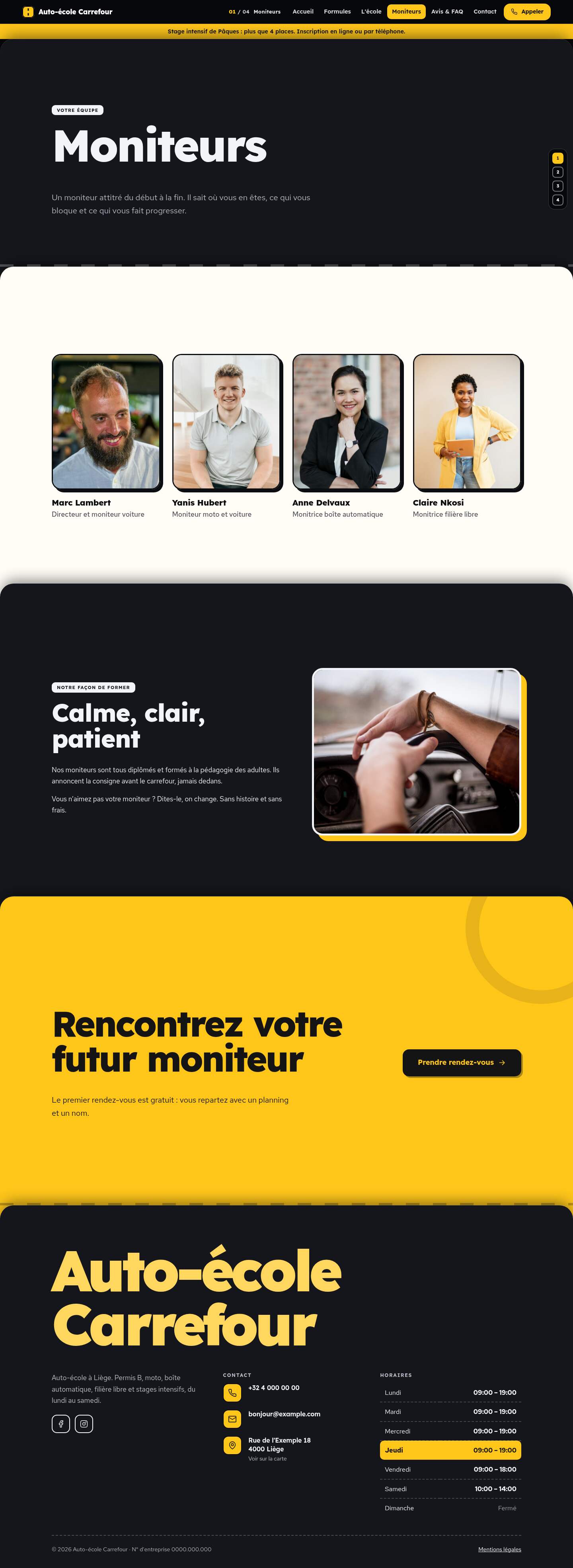 La page « Moniteurs » du modèle Deck sur un ordinateur