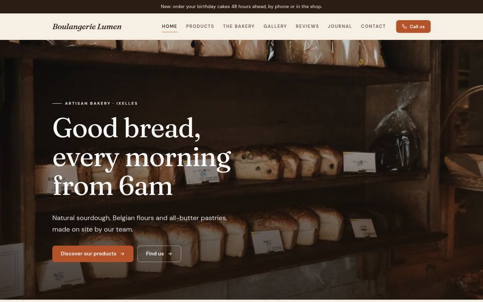 Home page top: large full-width photo