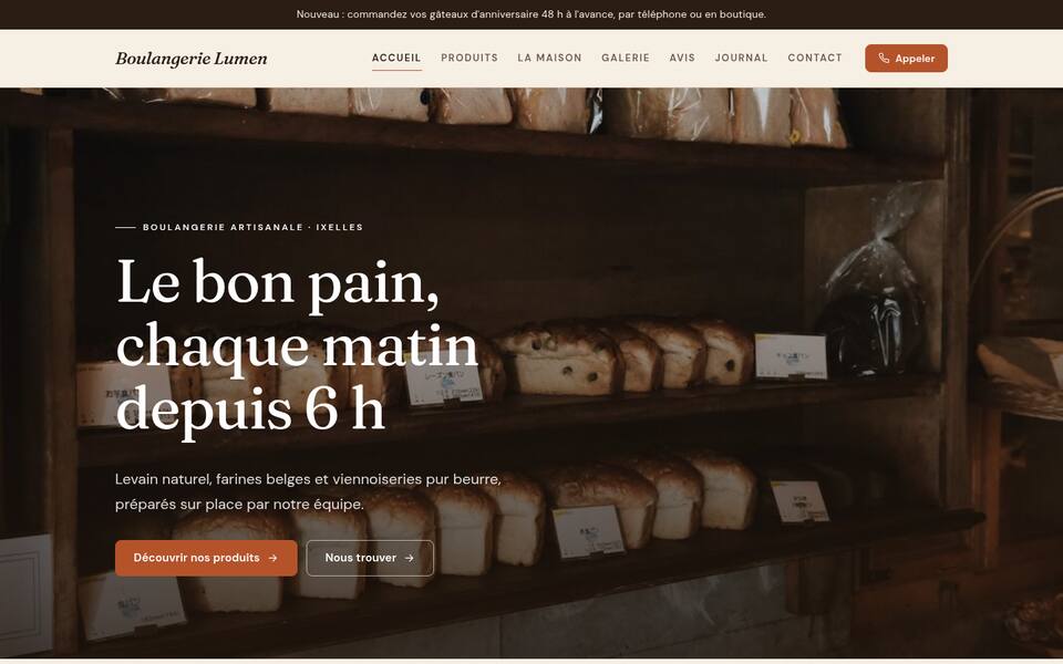 Haut de page : grande photo sur toute la largeur