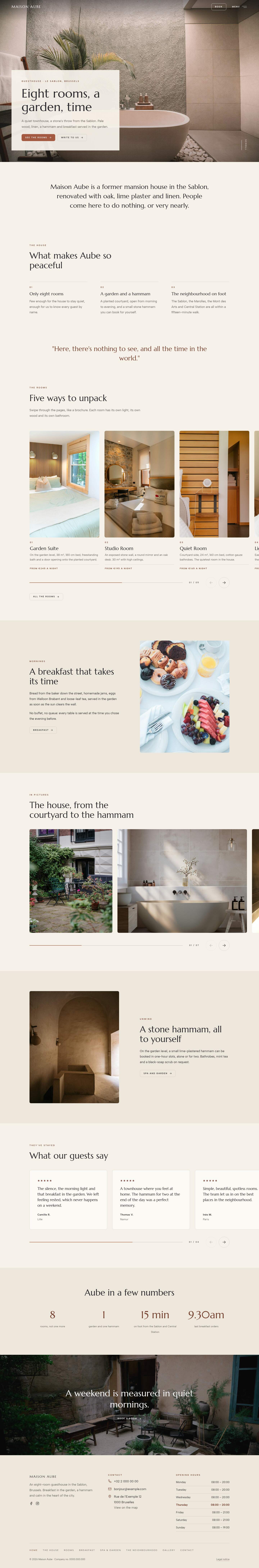 The “Home” page of the Horizon design on a computer