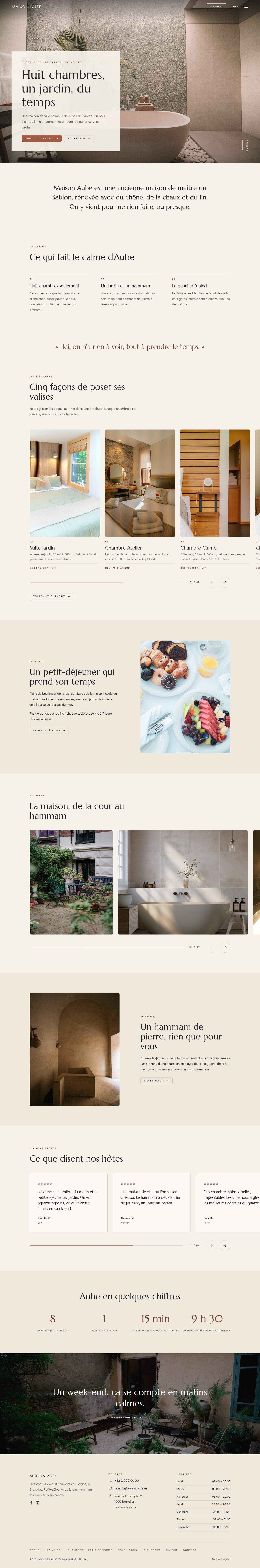 La page « Accueil » du modèle Horizon sur un ordinateur