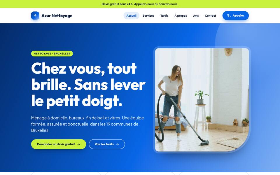 Haut de page : texte et photo côte à côte