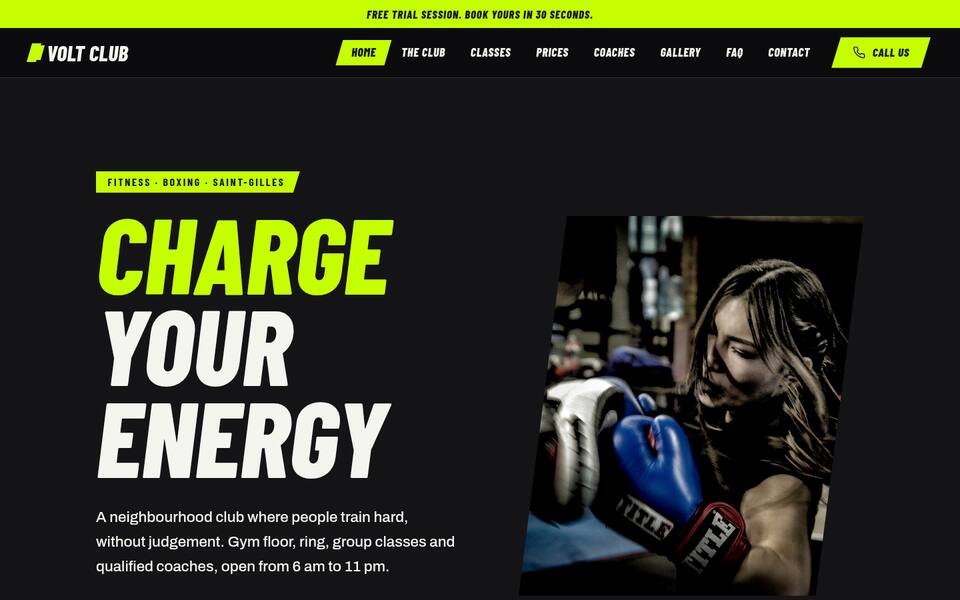 Home page top: text and photo side by side